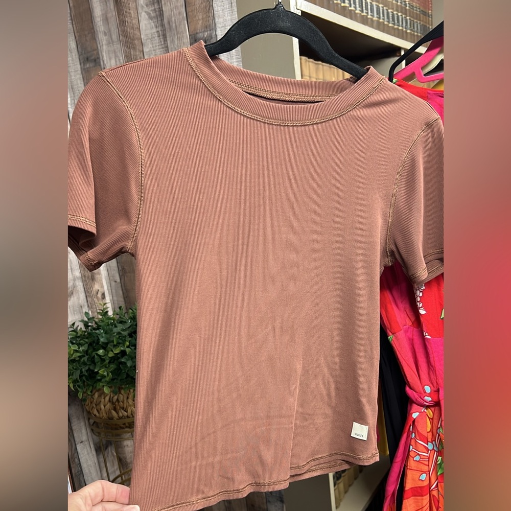 Vuori Dusty Rose Short Sleeve Ribbed Tee